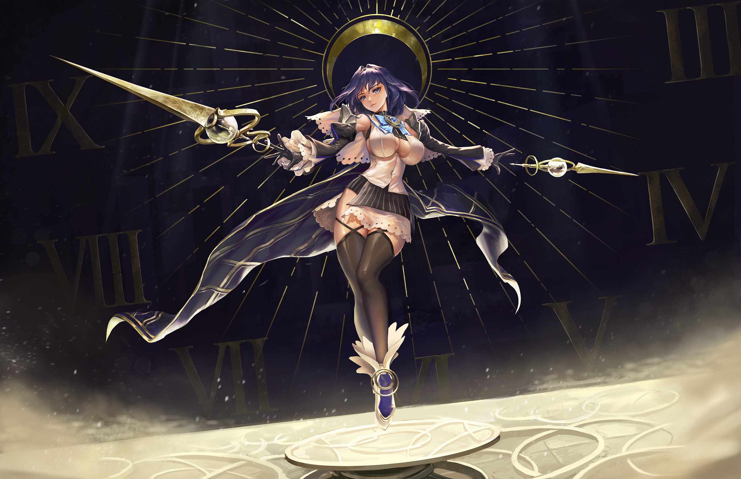 santafe99 hololive hololive english ouro kronii armor cleavage no bra